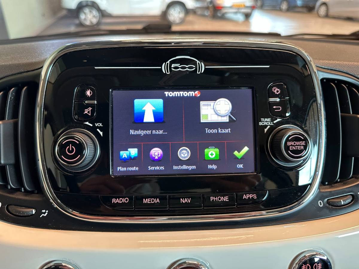 Fiat 500 Fiat 500 0.9 TwinAir TURBO AUTOMAAT LOUNGE-uitv|LM-VELGEN|AIRCO|NAVIGATIE|BLUETOOTH|ISOFIX|USB+AUX|nweAPK+O.H.BEURT BIJ AFLEVERING