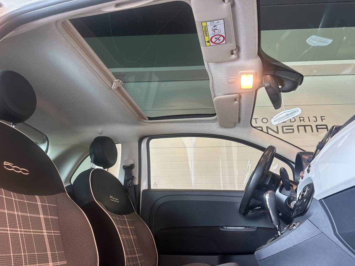 Fiat 500 Fiat 500 0.9 TwinAir TURBO AUTOMAAT LOUNGE-uitv|LM-VELGEN|AIRCO|NAVIGATIE|BLUETOOTH|ISOFIX|USB+AUX|nweAPK+O.H.BEURT BIJ AFLEVERING
