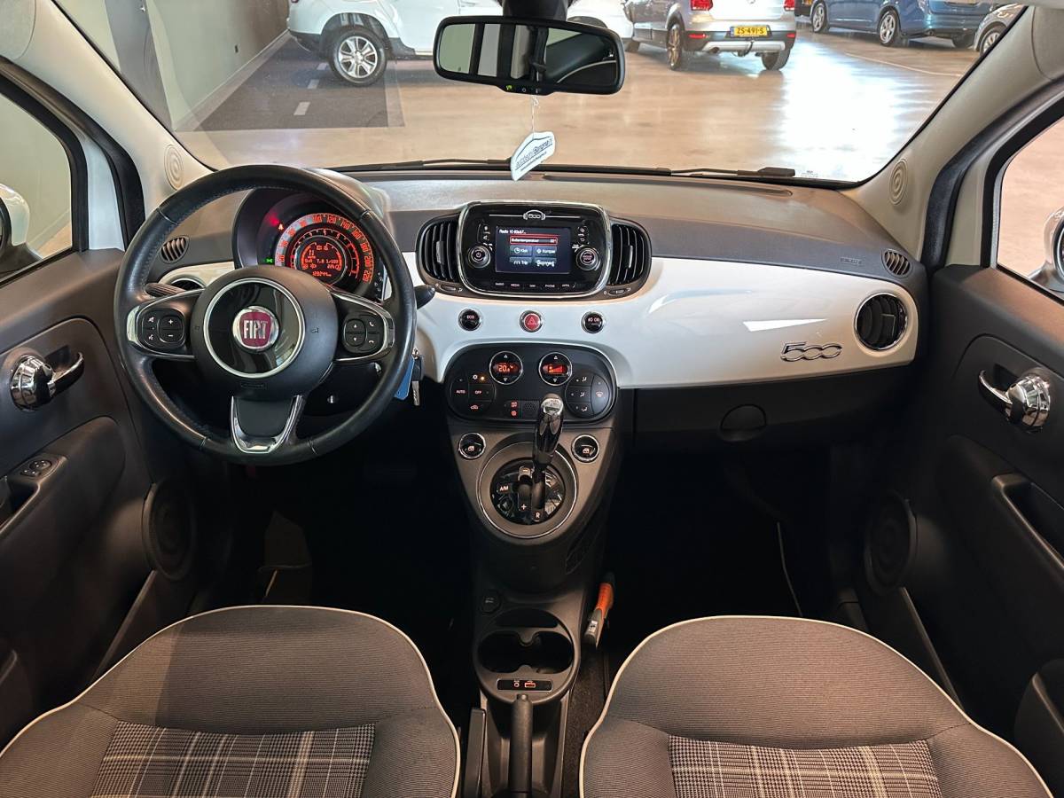 Fiat 500 Fiat 500 0.9 TwinAir TURBO AUTOMAAT LOUNGE-uitv|LM-VELGEN|AIRCO|NAVIGATIE|BLUETOOTH|ISOFIX|USB+AUX|nweAPK+O.H.BEURT BIJ AFLEVERING