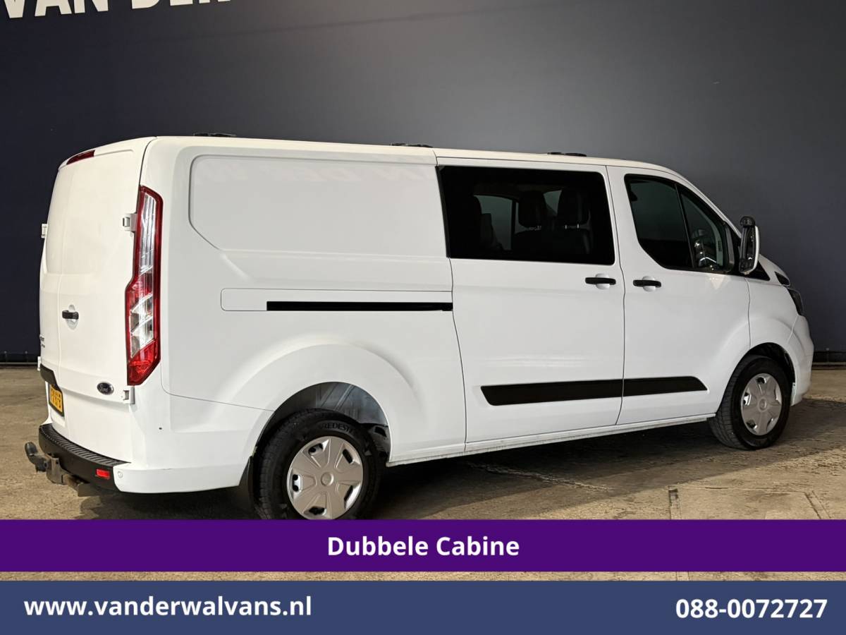 Ford Transit Custom Ford Transit Custom 2.0 TDCI 130pk L2H1 Dubbele Cabine Euro6 Airco | 6-Zits | Apple Carplay | LED | Cruisecontrol 2800kg trekhaak, Stoelverwarming, Verwarmde voorruit, Parkeersensoren