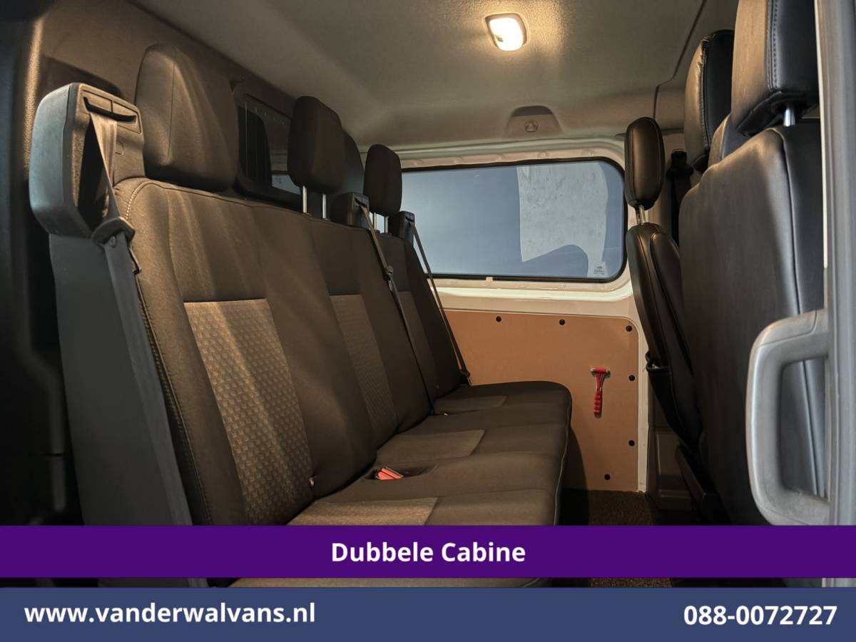Ford Transit Custom Ford Transit Custom 2.0 TDCI 130pk L2H1 Dubbele Cabine Euro6 Airco | 6-Zits | Apple Carplay | LED | Cruisecontrol 2800kg trekhaak, Stoelverwarming, Verwarmde voorruit, Parkeersensoren