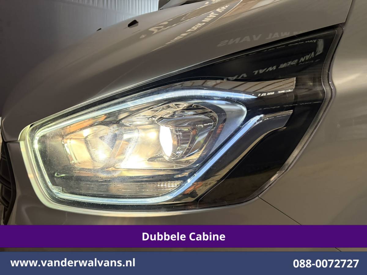 Ford Transit Custom Ford Transit Custom 2.0 TDCI 130pk L2H1 Dubbele Cabine Euro6 Airco | 6-Zits | Apple Carplay | LED | Cruisecontrol 2800kg trekhaak, Stoelverwarming, Verwarmde voorruit, Parkeersensoren