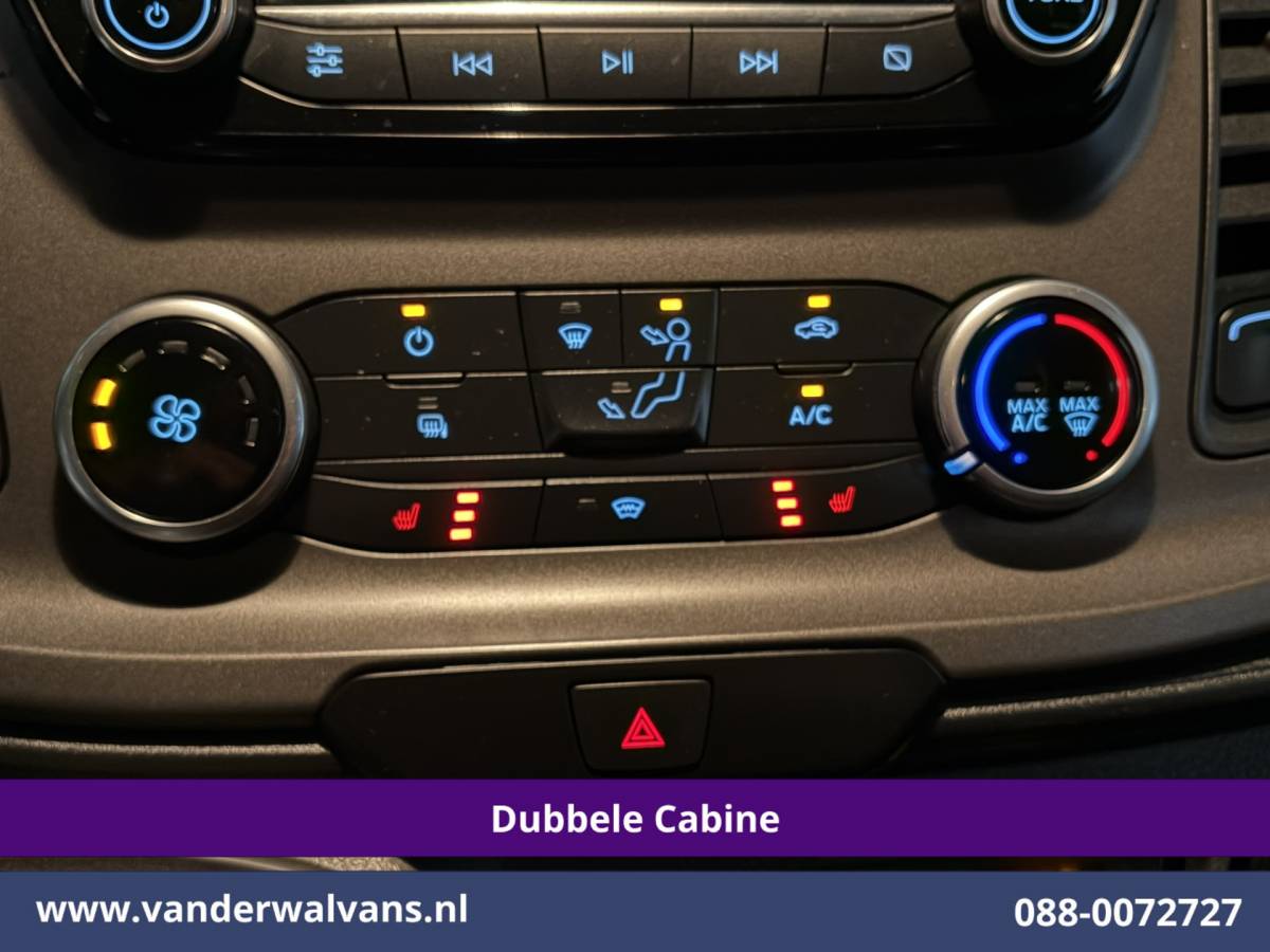 Ford Transit Custom Ford Transit Custom 2.0 TDCI 130pk L2H1 Dubbele Cabine Euro6 Airco | 6-Zits | Apple Carplay | LED | Cruisecontrol 2800kg trekhaak, Stoelverwarming, Verwarmde voorruit, Parkeersensoren