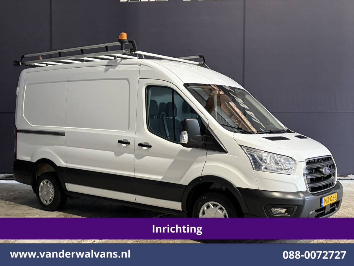 Ford Transit Ford Transit 2.0 TDCI 130pk L2H2 Inrichting Euro6 Airco | Omvormer | Imperiaal | Camera | Apple Carplay Android Auto, LED, Cruisecontrol, Trekhaak, Verwarmde voorruit, Parkeersensoren, Bijrijdersbank