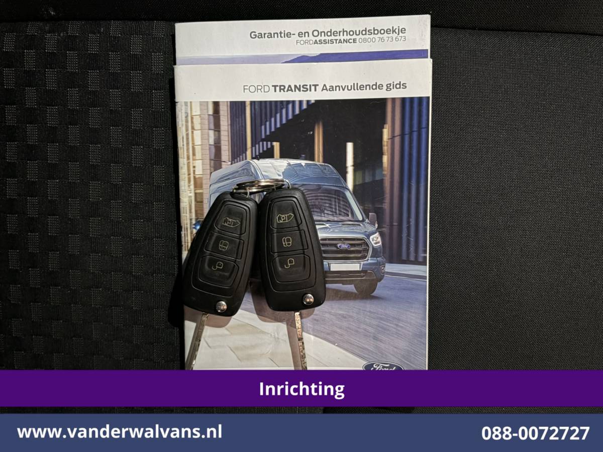 Ford Transit Ford Transit 2.0 TDCI 130pk L2H2 Inrichting Euro6 Airco | Omvormer | Imperiaal | Camera | Apple Carplay Android Auto, LED, Cruisecontrol, Trekhaak, Verwarmde voorruit, Parkeersensoren, Bijrijdersbank
