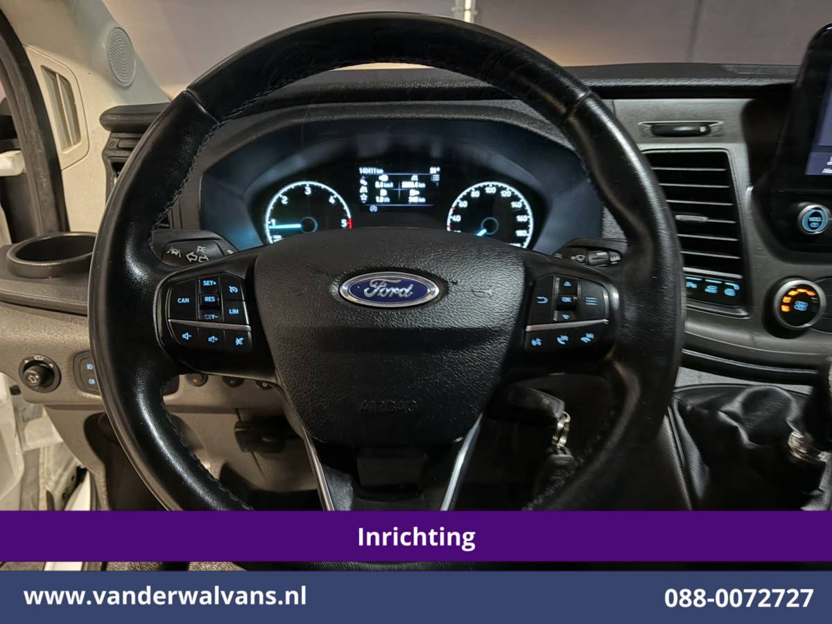 Ford Transit Ford Transit 2.0 TDCI 130pk L2H2 Inrichting Euro6 Airco | Omvormer | Imperiaal | Camera | Apple Carplay Android Auto, LED, Cruisecontrol, Trekhaak, Verwarmde voorruit, Parkeersensoren, Bijrijdersbank