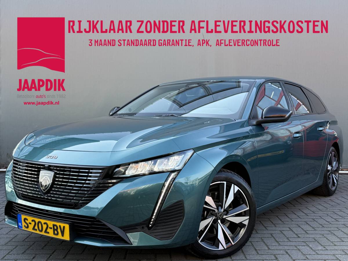 Peugeot 308 Peugeot 308 SW BWJ 2023 1.2 131 PK PureTech Allure TREKHAAK | FULL LED | HALF LEDER | KEYLESS | 360 CAMERA | CARPLAY + ANDROID | NAVI | CLIMA | CRUISE | LMV | PDC