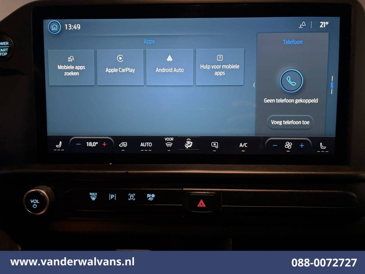 Ford Transit Custom Ford Transit Custom 2.0 TDCI 136pk L1H1 Euro6 Airco | Camera | Apple Carplay | LED | Cruisecontrol Android Auto, Verwarmde voorruit, Stoelverwarming, Parkeersensoren, Bijrijdersbank, 2740kg trekvermogen