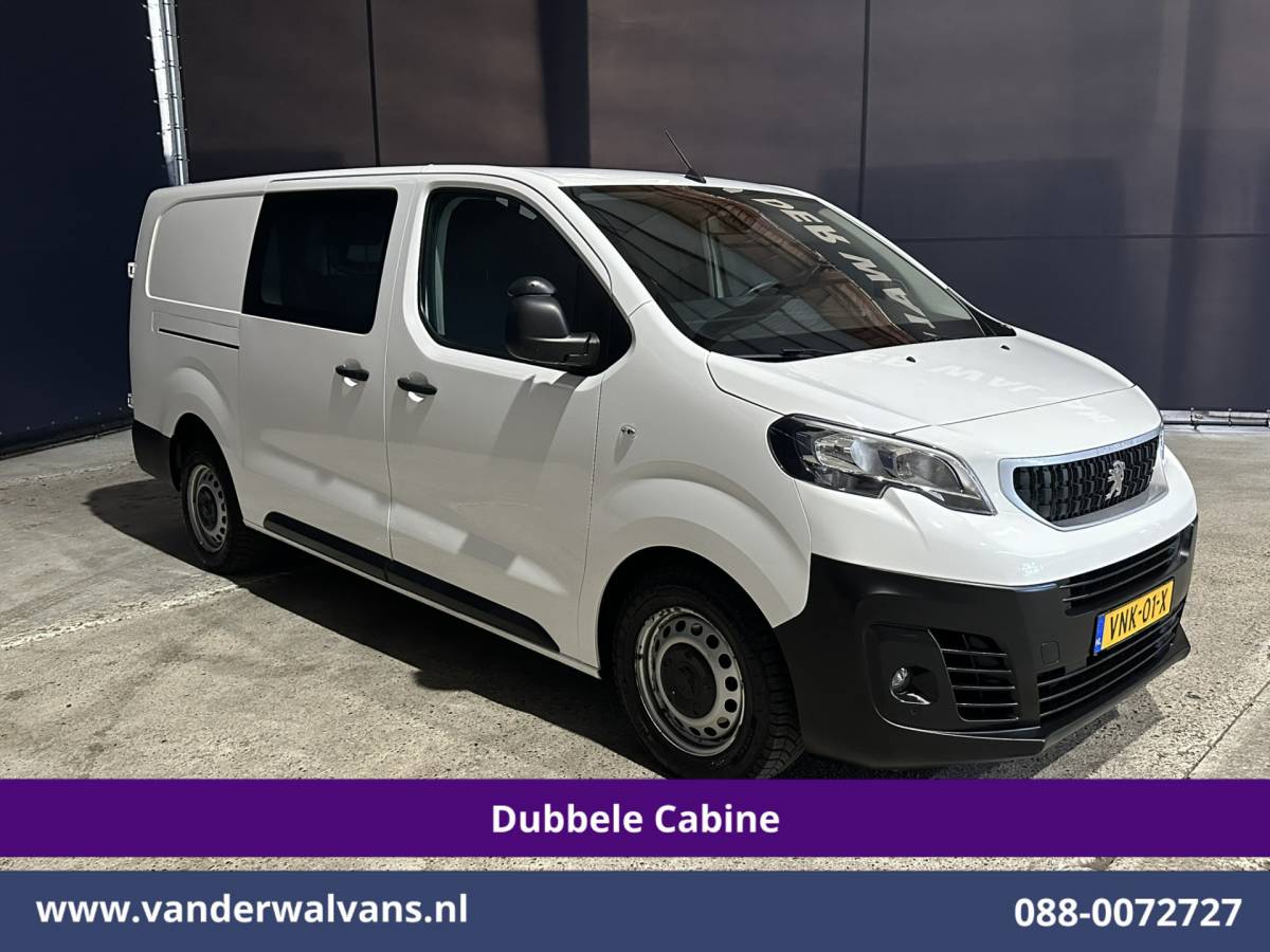 Peugeot Expert Peugeot Expert 2.0 BlueHDI 123pk L3H1 Dubbele Cabine Euro6 Airco | 5-Zits | Camera | Navigatie | Apple Carplay Android Auto, Cruisecontrol, 2500kg Trekhaak, Parkeersensoren