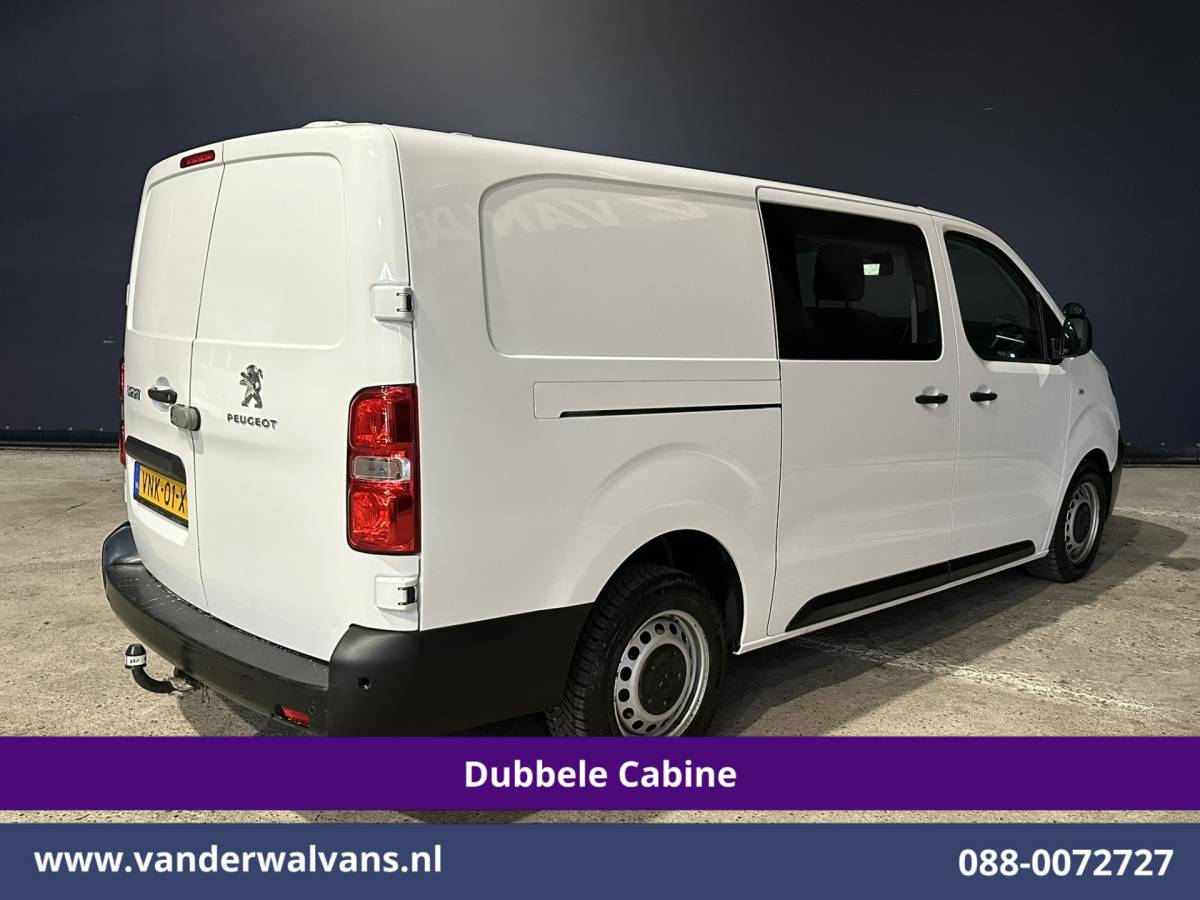 Peugeot Expert Peugeot Expert 2.0 BlueHDI 123pk L3H1 Dubbele Cabine Euro6 Airco | 5-Zits | Camera | Navigatie | Apple Carplay Android Auto, Cruisecontrol, 2500kg Trekhaak, Parkeersensoren