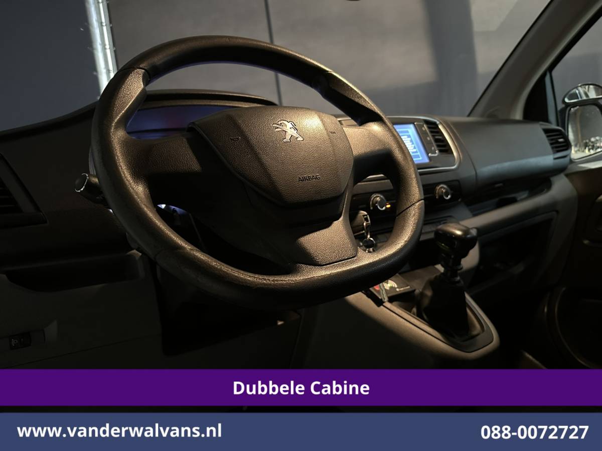 Peugeot Expert Peugeot Expert 2.0 BlueHDI 123pk L3H1 Dubbele Cabine Euro6 Airco | 5-Zits | Camera | Navigatie | Apple Carplay Android Auto, Cruisecontrol, 2500kg Trekhaak, Parkeersensoren