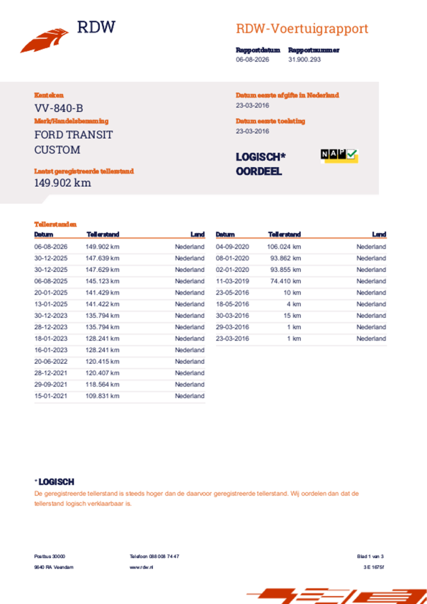 Ford Transit Custom Ford Transit Custom 270 2.2 TDCI L1H1 Economy Edition-BTW-NL auto-