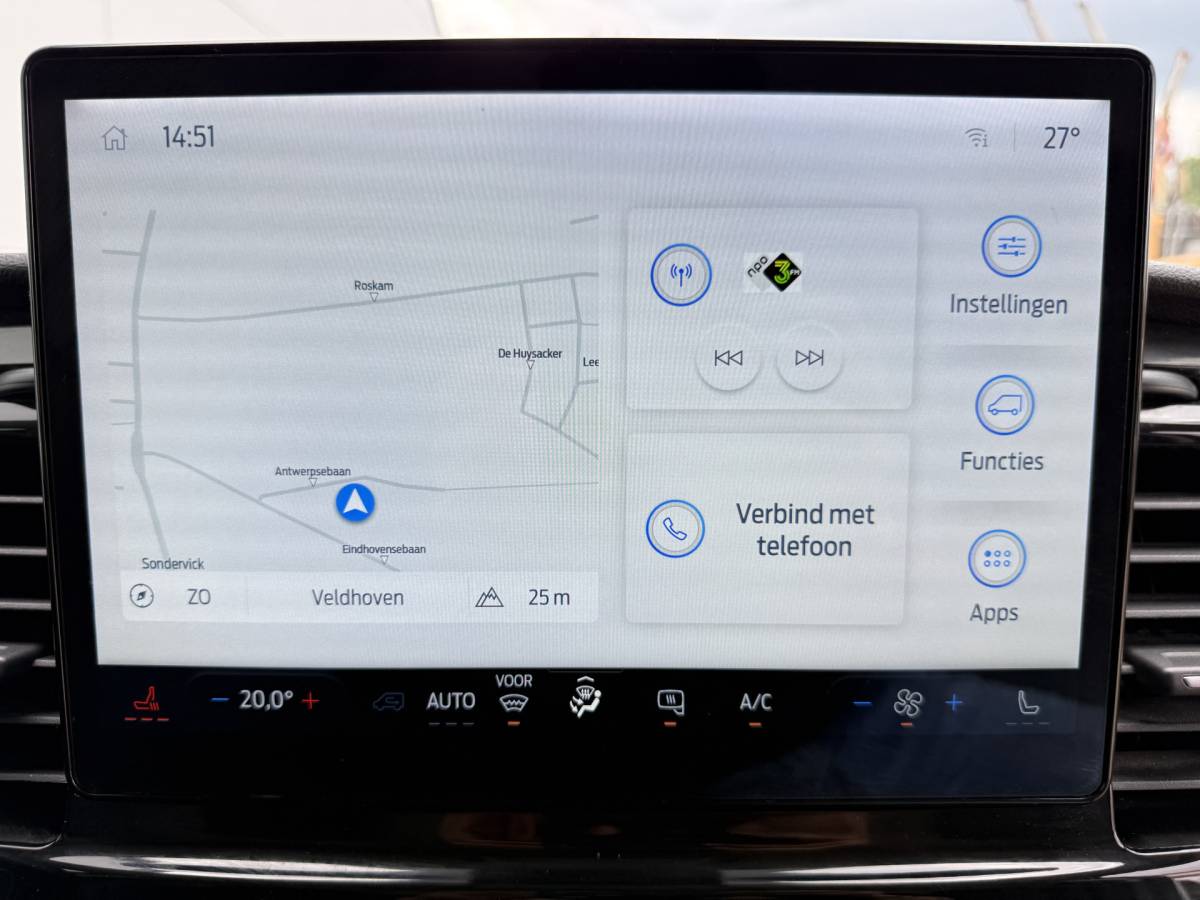 Ford E-Transit Ford E-Transit 68kWh L4H3 316km WLTP BEV Snelladen Carplay Climate control 360° camera Parkeersensoren v+a Stoelverwarming