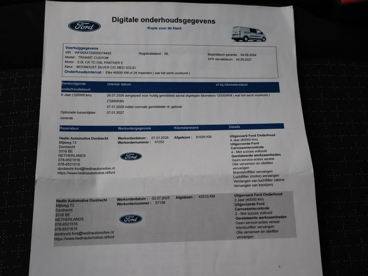 Ford Transit Custom Ford Transit Custom 300 2.0 TDCI L2H1 6-PERS DUBBEL CAB. + TREKHAAK | CARPLAY | CAMERA