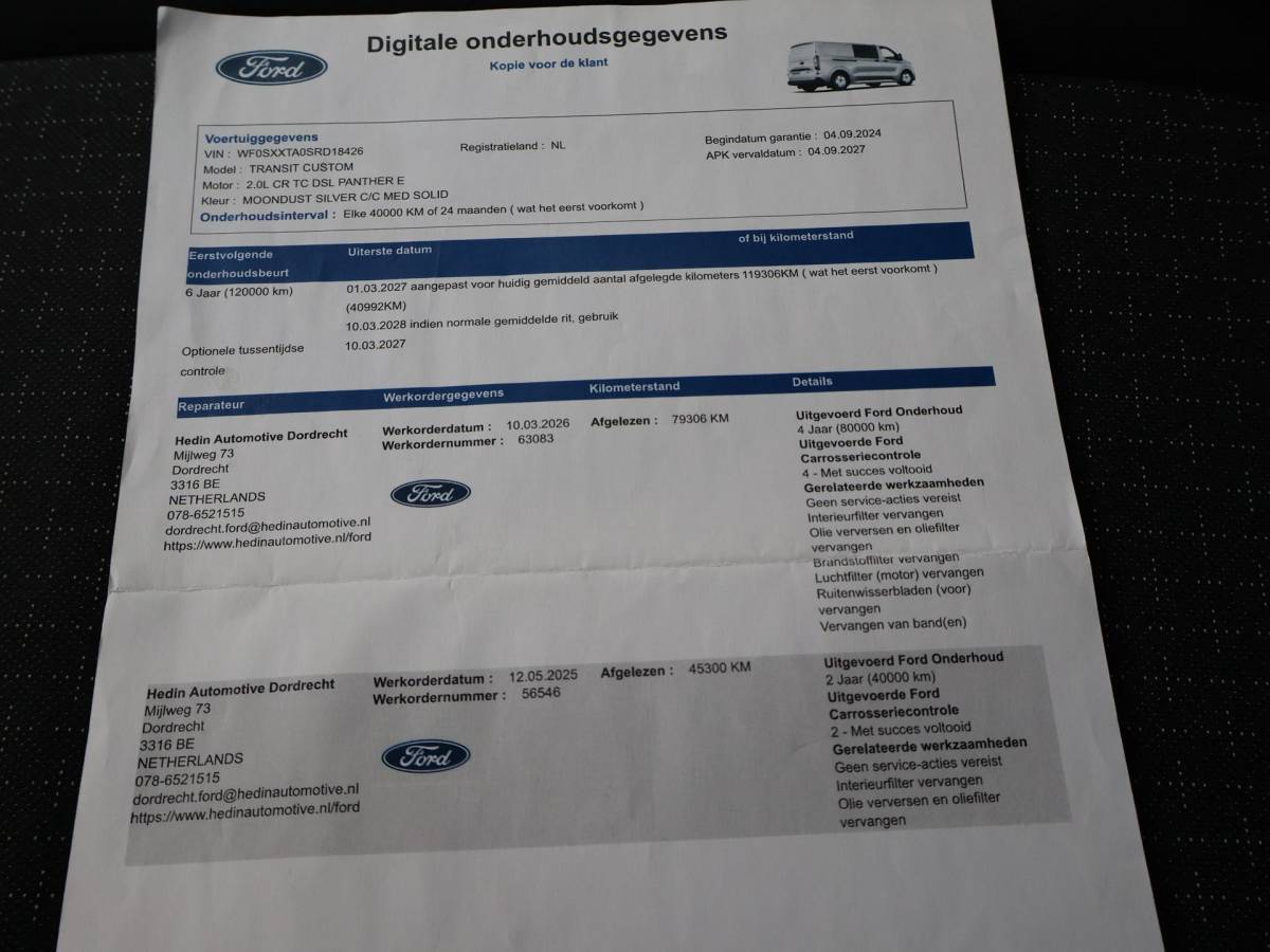 Ford Transit Custom Ford Transit Custom 300 2.0 TDCI L2H1 6-PERS DUBBEL CAB. + TREKHAAK | CARPLAY | CAMERA