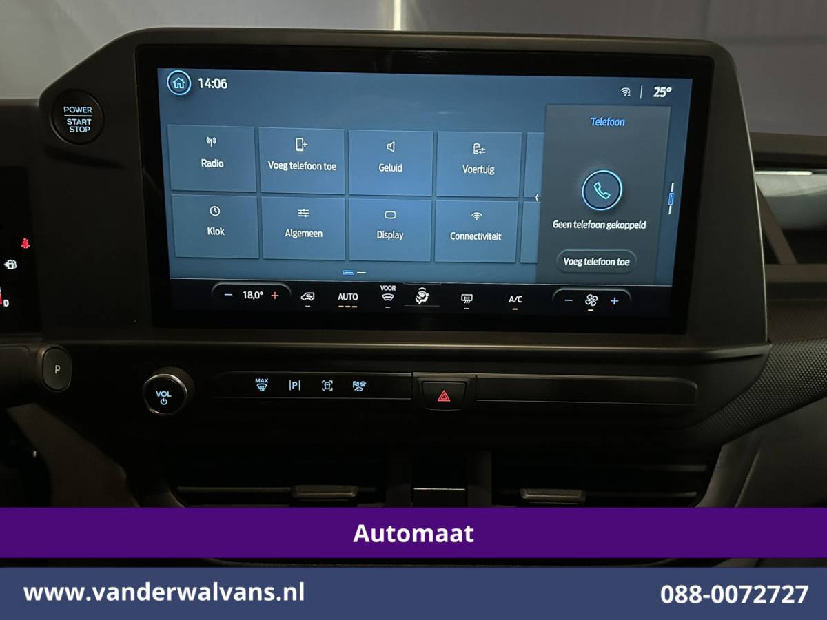 Ford Transit Custom Ford Transit Custom 2.0 TDCI 136pk Automaat L1H1 Euro6 Airco | Camera | Apple Carplay | Cruisecontrol | LED | 2740kg trekhaak Android Auto, Parkeersensoren, Verwarmde voorruit, Bijrijdersbank
