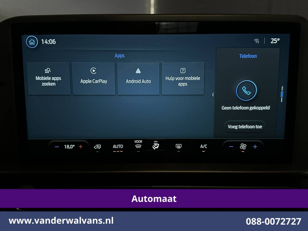 Ford Transit Custom Ford Transit Custom 2.0 TDCI 136pk Automaat L1H1 Euro6 Airco | Camera | Apple Carplay | Cruisecontrol | LED | 2740kg trekhaak Android Auto, Parkeersensoren, Verwarmde voorruit, Bijrijdersbank