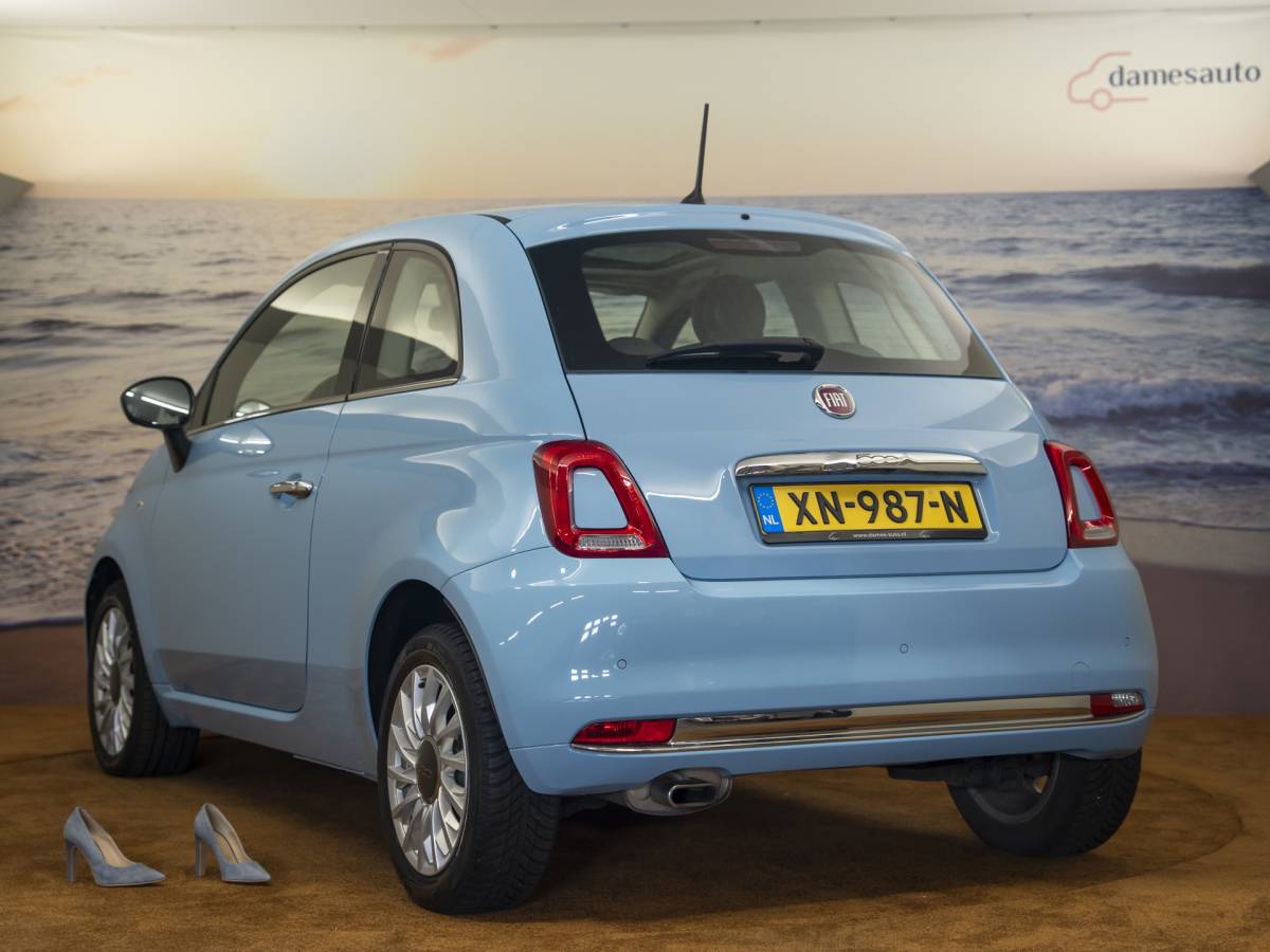 Fiat 500 Fiat 500 1.2 Lounge Babyblauw, incl garantie