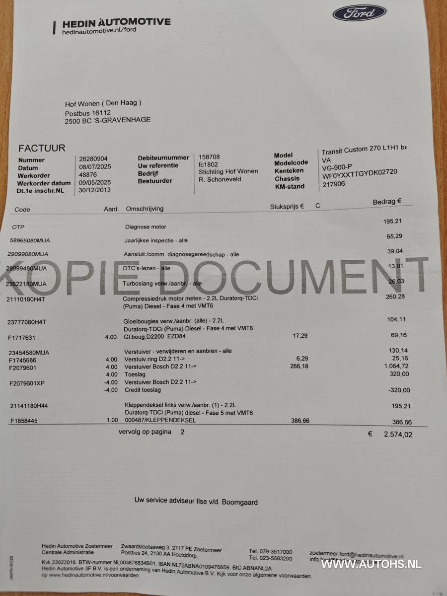Ford Transit Custom Ford Transit Custom 270 2.2 TDCI L1H1 , 1e Eig. recent €8400 reparatie + onderhoud genoten , complete werkplaats inrichting.