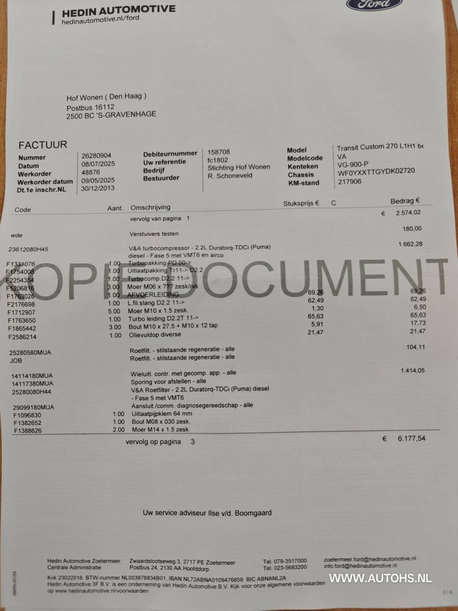 Ford Transit Custom Ford Transit Custom 270 2.2 TDCI L1H1 , 1e Eig. recent €8400 reparatie + onderhoud genoten , complete werkplaats inrichting.