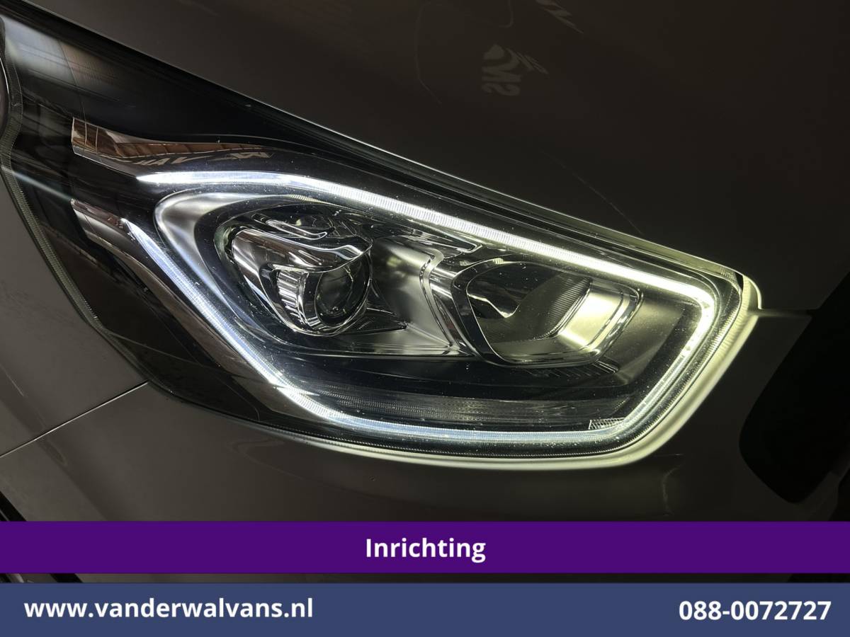 Ford Transit Custom Ford Transit Custom 2.0 TDCI 130pk L2H1 Inrichting Euro6 Airco | Omvormer | Camera | LED | Android Auto | Cruisecontrol | 2800kg Trekhaak Verwarmde voorruit, Stoelverwarming, Parkeersensoren, Bijrijdersbank, Dakdragers