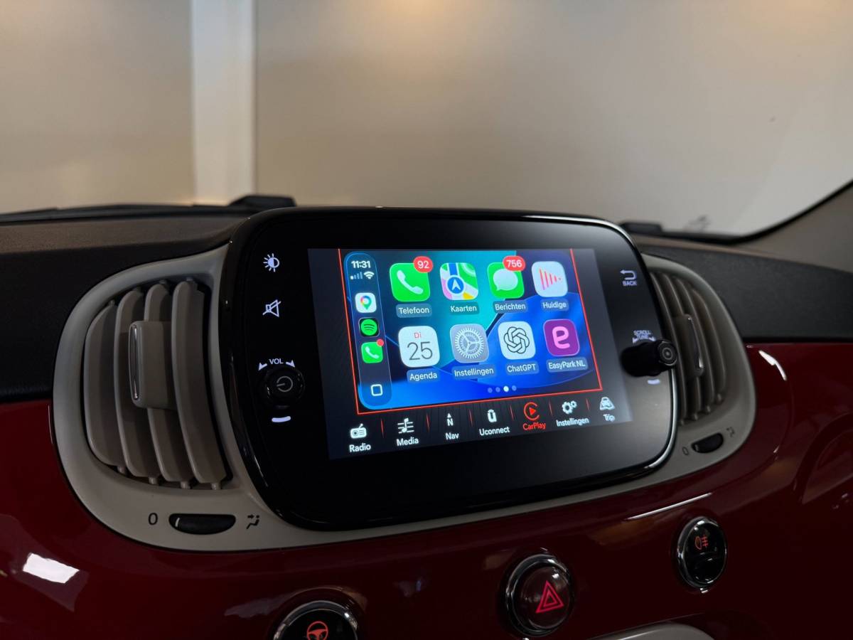 Fiat 500 Fiat 500 1.2 Lounge *Distr.riem VV* Carplay|Navi|Cruise|DAB|PDC|BT|NAP|Top onderhouden / Lage Km-stand!