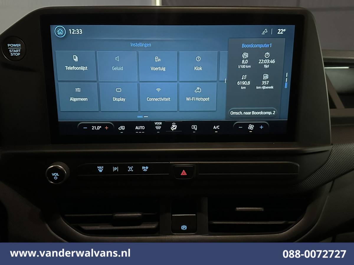 Ford Transit Custom Ford Transit Custom 2.0 TDCI 136pk L2H1 Euro6 Airco | Camera | LED | Apple Carplay | Cruisecontrol Android Auto, Verwarmde voorruit, Parkeersensoren, Bijrijdersbank