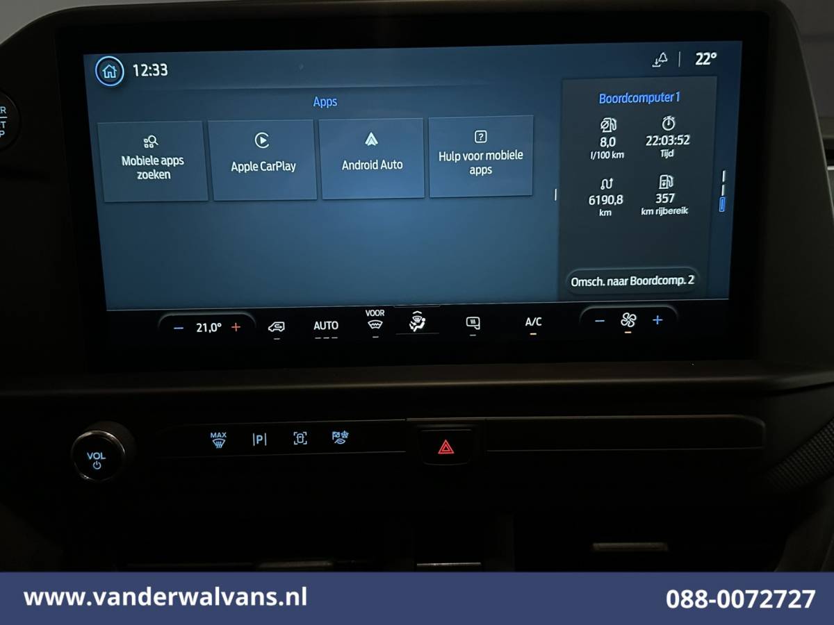 Ford Transit Custom Ford Transit Custom 2.0 TDCI 136pk L2H1 Euro6 Airco | Camera | LED | Apple Carplay | Cruisecontrol Android Auto, Verwarmde voorruit, Parkeersensoren, Bijrijdersbank