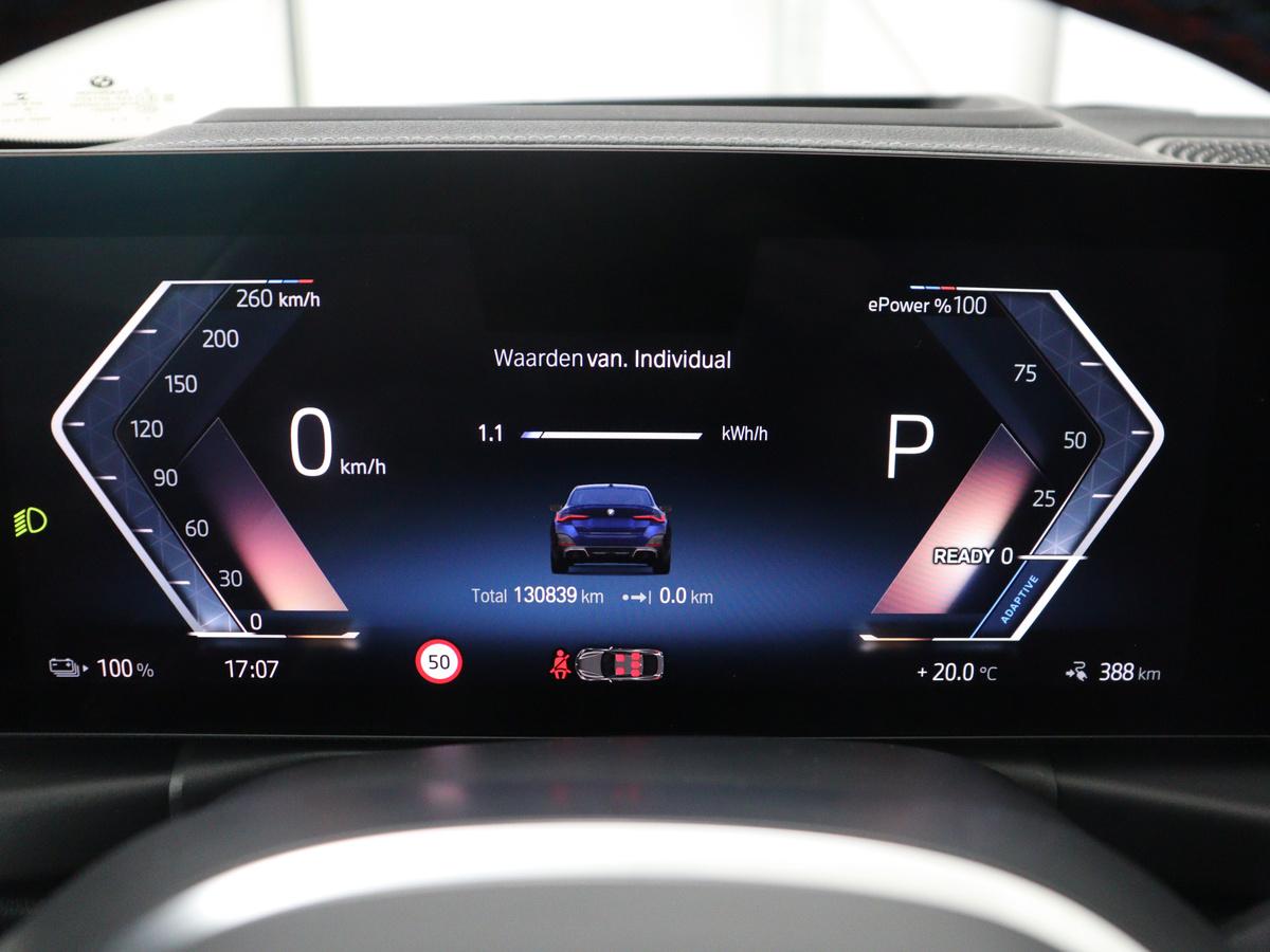 BMW i4 BMW i4 M50 High Executive 84 kWh | SOH 94,4% | Leder | Adaptive cruise |  xDrive |  Stoelverwarming | Head-up | Harman/Kardon | Carplay | Sfeerverlichting | 360 camera | Park assist | Elektrische achterklep