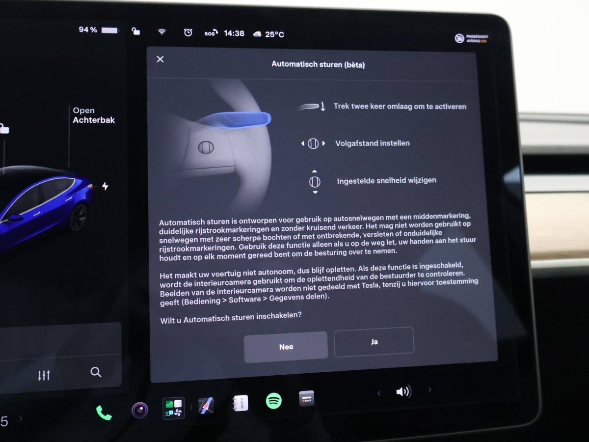 Tesla Model 3 Tesla Model 3 LONG RANGE AWD 75 kWh + TREKHAAK AFNEEMBAAR | PANORAMA | ZWART LEDER | STOELVERW. V+A