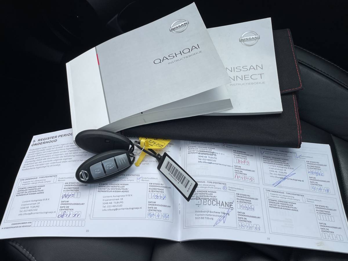 Nissan QASHQAI Nissan Qashqai 1.3 DIG-T 140 Pk Tekna Plus Dynamic Pack Navigatie, Panoramadak, Leder, Adaptive Cruise Control, 19″Lm, LED, 360 Camera, Stoelverwarming