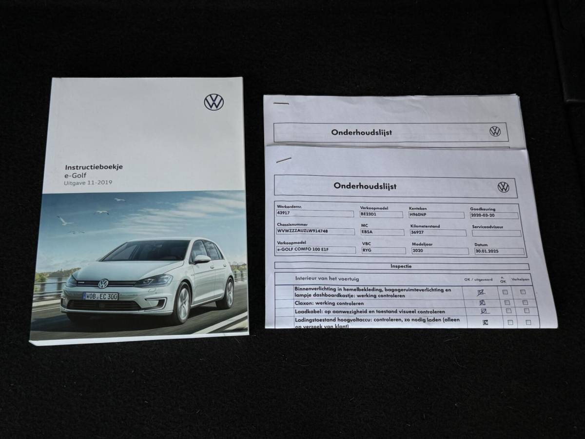 Volkswagen e-Golf Volkswagen e-Golf E-DITION Led – Adaptive – Warmtepomp – Navi Groot