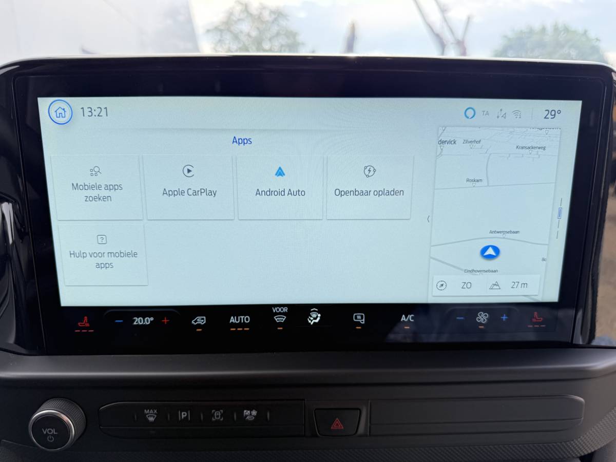 Ford E-Transit Custom Ford e-Transit Custom 65 kWh 218PK Elektrisch 344km WLTP 2300kg Trekvermogen BEV Snelladen Stoelverwarming LED Cruise Control Camera Carplay Parkeersensoren v+a
