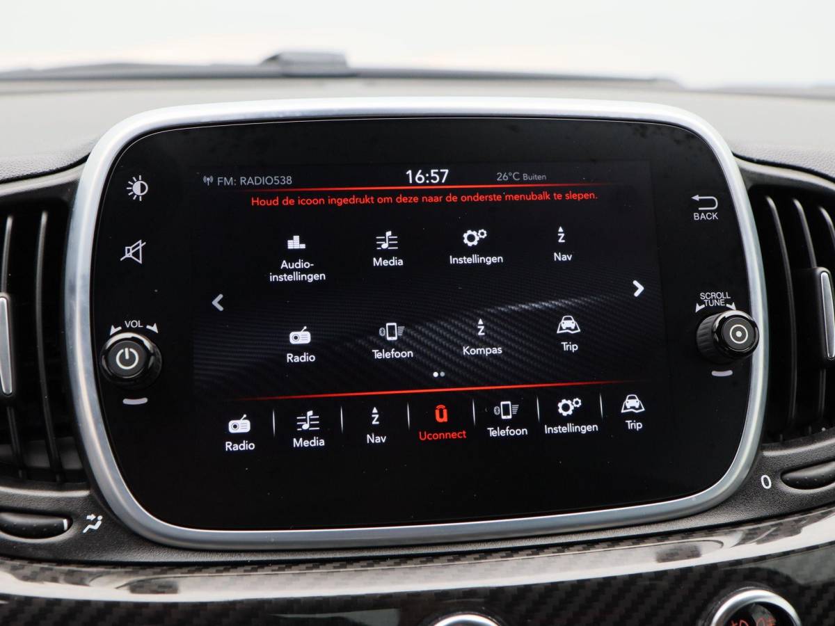 Fiat 500 Fiat 500 1.4 T-Jet Abarth 180 Pk Esseesse 70th Anniversary | Kuipstoelen Carbon | Akrapovic | Beats Audio | Bluetooth | Navigatie | Climate Control | 17 Inch | 24.334 Km!!