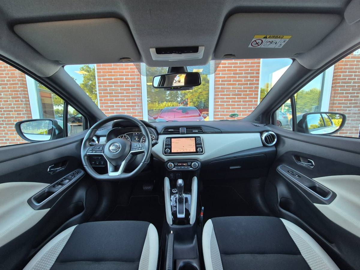 Nissan Micra Nissan Micra 1.0 IG-T Tekna 101PK 5drs AUTOMAAT clima, cruise, navi, pdc, camera, keyless, trekhaak, android auto, lmv