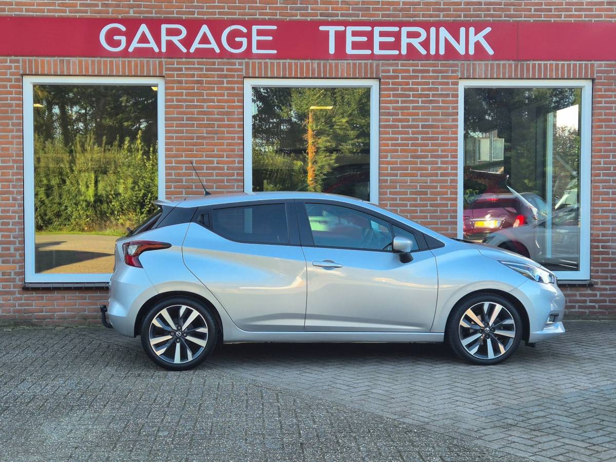 Nissan Micra Nissan Micra 1.0 IG-T Tekna 101PK 5drs AUTOMAAT clima, cruise, navi, pdc, camera, keyless, trekhaak, android auto, lmv
