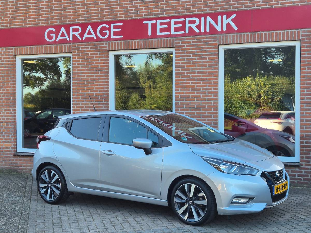 Nissan Micra Nissan Micra 1.0 IG-T Tekna 101PK 5drs AUTOMAAT clima, cruise, navi, pdc, camera, keyless, trekhaak, android auto, lmv