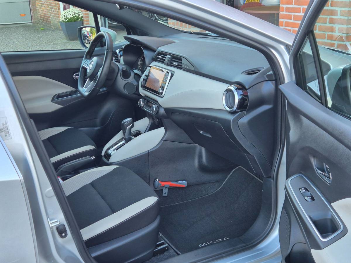 Nissan Micra Nissan Micra 1.0 IG-T Tekna 101PK 5drs AUTOMAAT clima, cruise, navi, pdc, camera, keyless, trekhaak, android auto, lmv