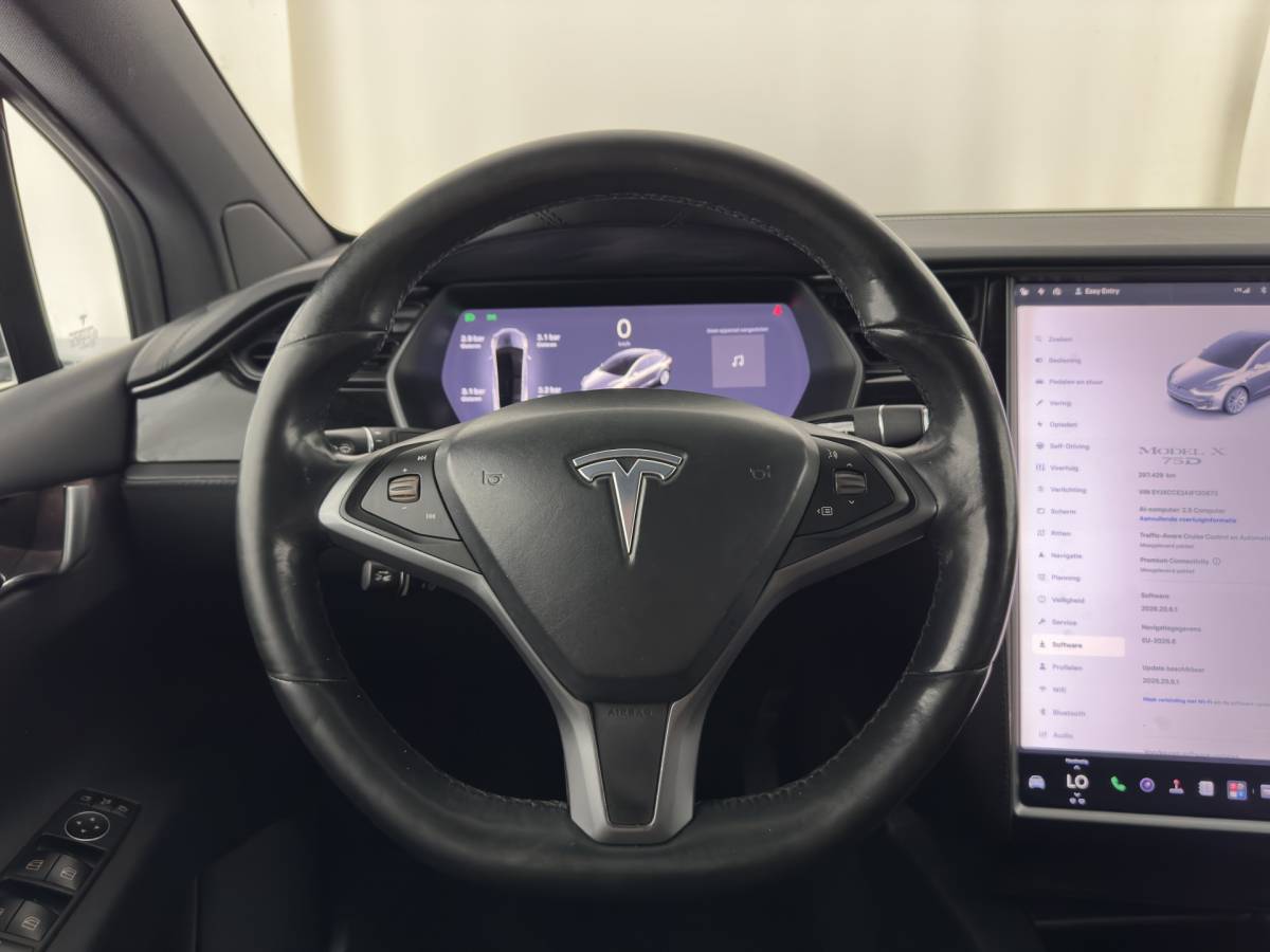 Tesla Model X Tesla Model X 75D Base [ 7-Pers. ] [3-Fase-11kW] (INCL.BTW) Aut. *PANO-WINDOW | AUTOPILOT | LEATHER-FABRIC | NAVI-FULLMAP | FULL-LED | AIRSUSPENSION | DIGI-COCKPIT | CCS-FASTLOADER | KEYLESS | DAB+ | HEATED-SPORTSEATS | PRIVACY-GLASS | 20″A