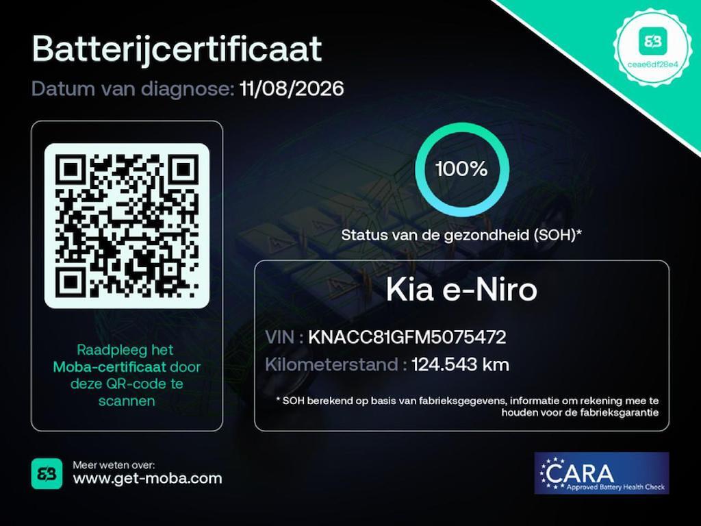 Kia e-Niro Kia e-Niro DynamicPlusLine 64 kWh | 100% SOH | Schuifdak | Stoelverwarming | Camera |