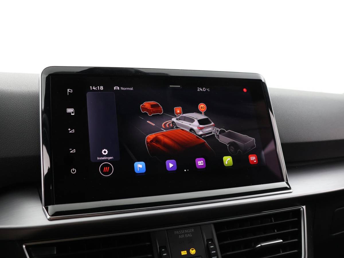 SEAT Tarraco SEAT Tarraco 1.4 TSI e-Hybrid PHEV 245pk DSG FR Business · 360 Camera · Inklap. Trekhaak · Keyless · Elek. Achterklep · Elek. Stoel + Geheugen · Parkeer Assistent ·