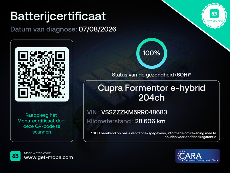 CUPRA Formentor Cupra Formentor 1.4 e-Hybrid SOH 100% Camera Memory-stoelen El. achterklep
