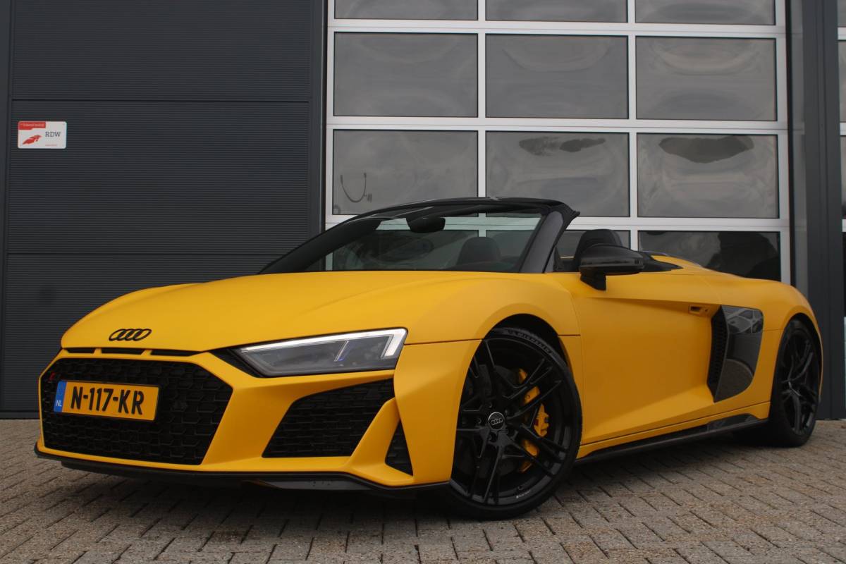 Audi R8 Audi R8 Spyder 5.2 Performance Quattro 620pk | Capristo | Bucket seats | Vegas yellow Matt