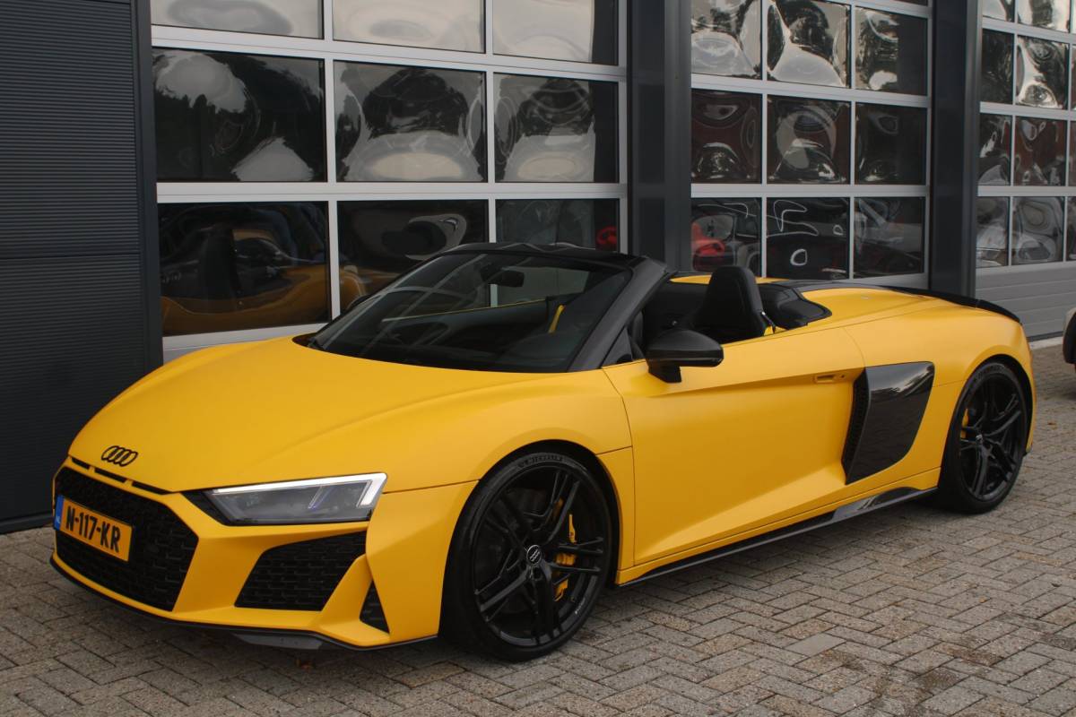 Audi R8 Audi R8 Spyder 5.2 Performance Quattro 620pk | Capristo | Bucket seats | Vegas yellow Matt