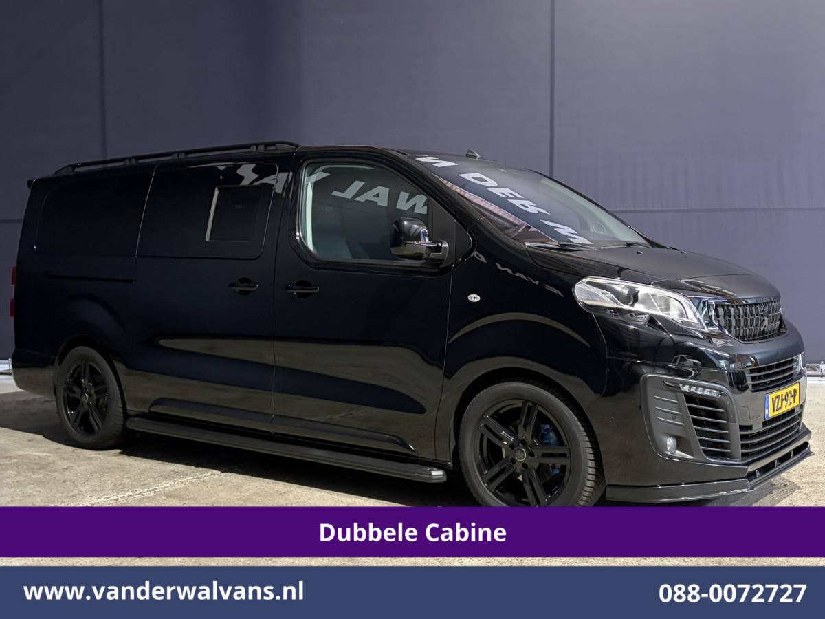 Peugeot Expert Peugeot Expert 2.0 BlueHDI 177pk Automaat L3H1 Dubbele Cabine Sport Euro6 Airco | 5-Zits | Camera | Navigatie | Apple Carplay | Xenon | 2x Zijdeur Cruisecontrol, Android Auto, LM Velgen, Dakrails, Sidebars, Spoiler, Elektrische Stoelbediening, Bumperkit, leder, Parkeersensoren, Achterklep