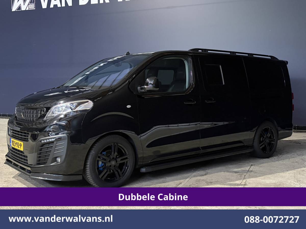 Peugeot Expert Peugeot Expert 2.0 BlueHDI 177pk Automaat L3H1 Dubbele Cabine Sport Euro6 Airco | 5-Zits | Camera | Navigatie | Apple Carplay | Xenon | 2x Zijdeur Cruisecontrol, Android Auto, LM Velgen, Dakrails, Sidebars, Spoiler, Elektrische Stoelbediening, Bumperkit, leder, Parkeersensoren, Achterklep