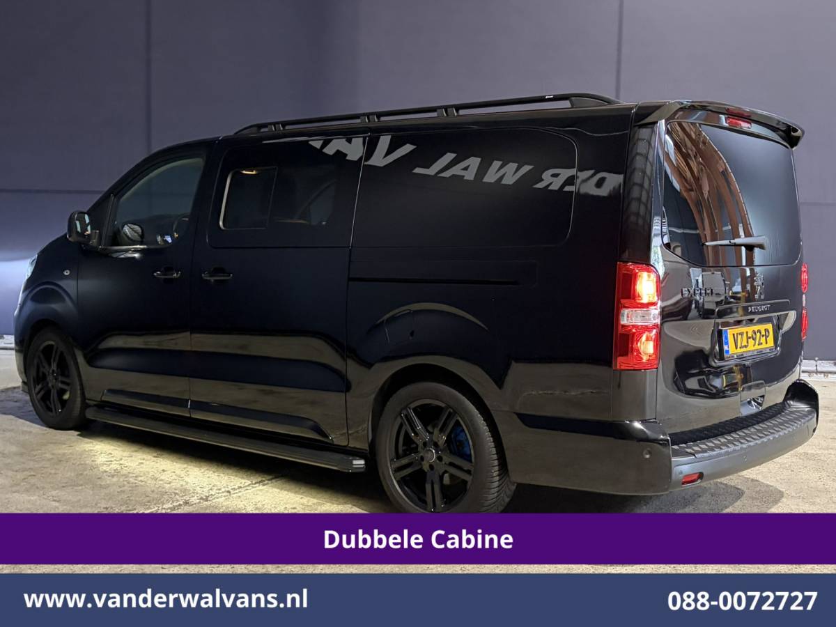 Peugeot Expert Peugeot Expert 2.0 BlueHDI 177pk Automaat L3H1 Dubbele Cabine Sport Euro6 Airco | 5-Zits | Camera | Navigatie | Apple Carplay | Xenon | 2x Zijdeur Cruisecontrol, Android Auto, LM Velgen, Dakrails, Sidebars, Spoiler, Elektrische Stoelbediening, Bumperkit, leder, Parkeersensoren, Achterklep