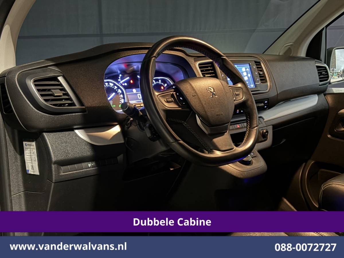 Peugeot Expert Peugeot Expert 2.0 BlueHDI 177pk Automaat L3H1 Dubbele Cabine Sport Euro6 Airco | 5-Zits | Camera | Navigatie | Apple Carplay | Xenon | 2x Zijdeur Cruisecontrol, Android Auto, LM Velgen, Dakrails, Sidebars, Spoiler, Elektrische Stoelbediening, Bumperkit, leder, Parkeersensoren, Achterklep
