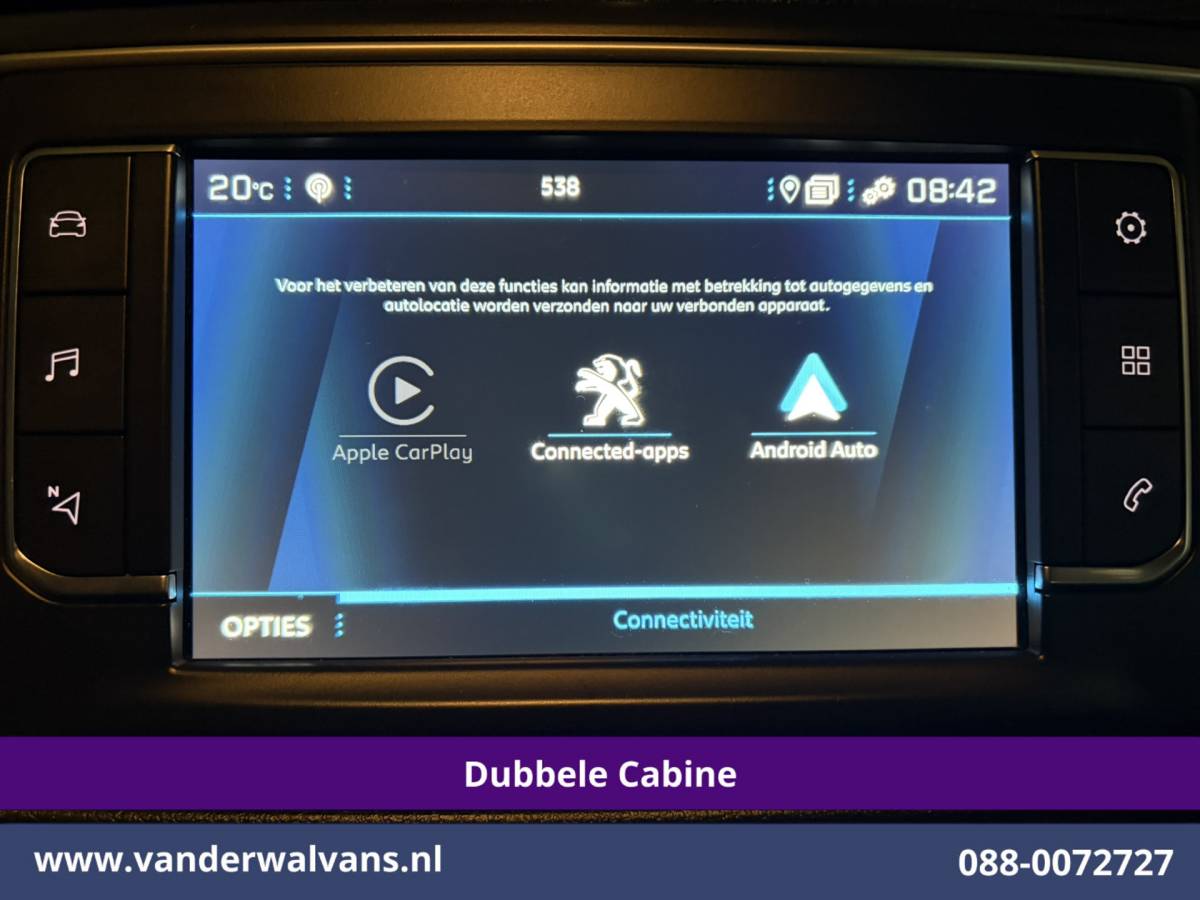 Peugeot Expert Peugeot Expert 2.0 BlueHDI 177pk Automaat L3H1 Dubbele Cabine Sport Euro6 Airco | 5-Zits | Camera | Navigatie | Apple Carplay | Xenon | 2x Zijdeur Cruisecontrol, Android Auto, LM Velgen, Dakrails, Sidebars, Spoiler, Elektrische Stoelbediening, Bumperkit, leder, Parkeersensoren, Achterklep