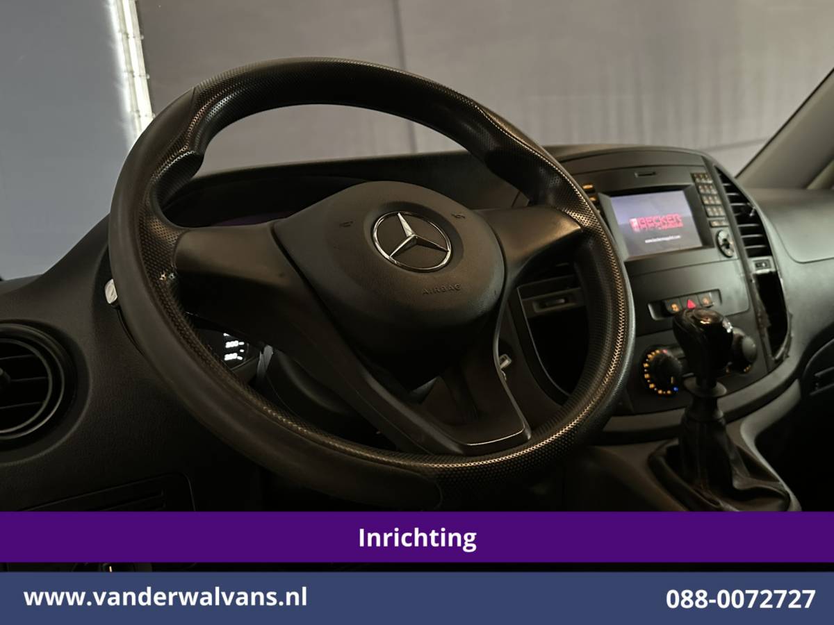 Mercedes-Benz Vito Mercedes-Benz Vito 114 CDI 136pk L3H1 Inrichting Euro6 Airco | Camera | Navigatie | Imperiaal | Trekhaak Sidebars, Bijrijdersbank
